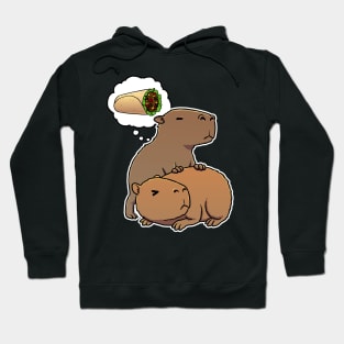 Capybara hungry for Burrito Hoodie